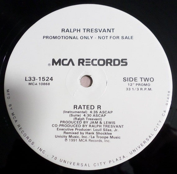 Ralph Tresvant : Rated R (12", Promo)
