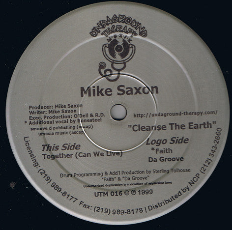 Mike Saxon : Cleanse The Earth (12")