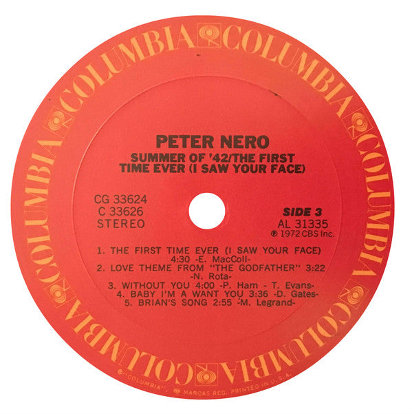 Peter Nero : Summer Of '42 / The First Time Ever (I Saw Your Face) (2xLP, Album, Comp)