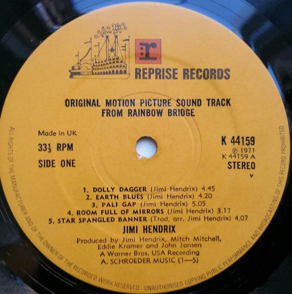 Jimi Hendrix : Rainbow Bridge - Original Motion Picture Sound Track (LP, Album)
