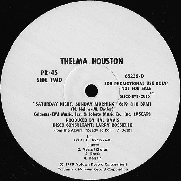 Rick James / Thelma Houston : High On Your Love Suite / One Mo Hit (Of Your Love) / Saturday Night, Sunday Morning (12", Promo)