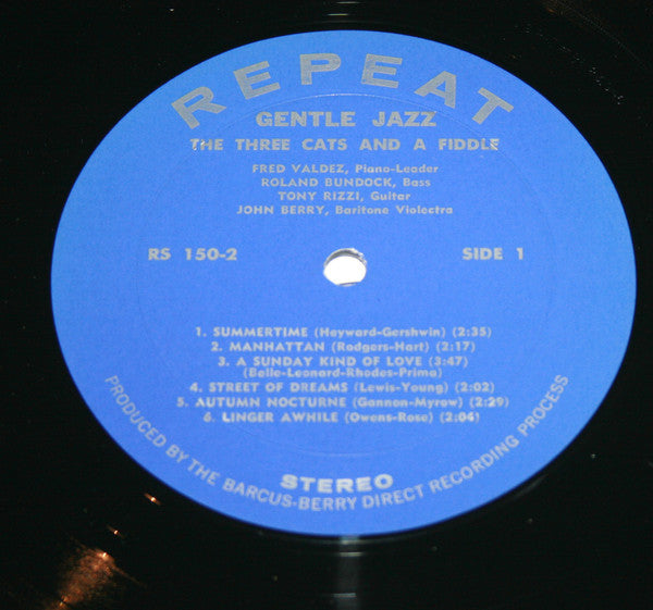 Three Cats And A Fiddle : Gentle Jazz (LP)