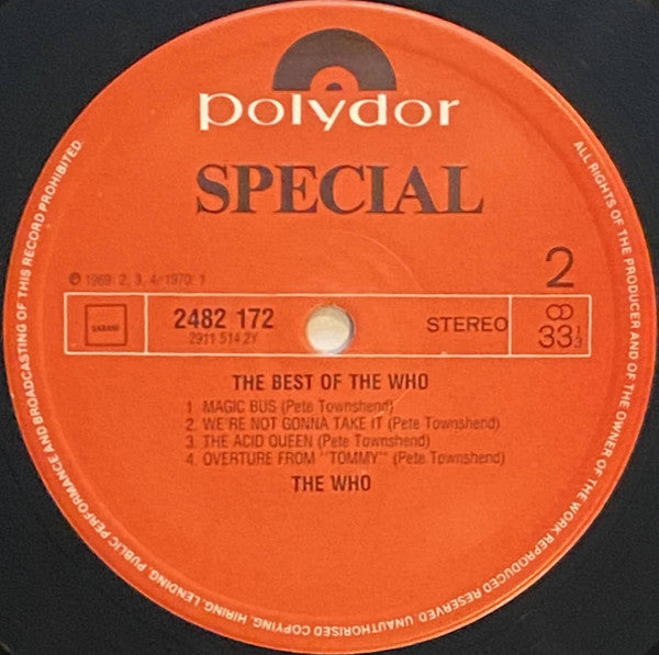 The Who : The Best Of The Who (LP, Comp)