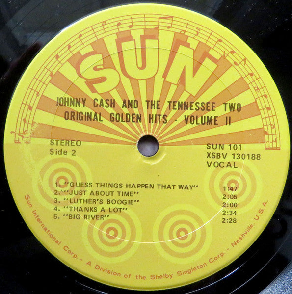 Johnny Cash & The Tennessee Two : Original Golden Hits Volume II (LP, Comp, Club)