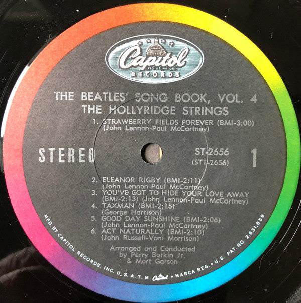 The Hollyridge Strings : The Beatles Songbook Vol. 4 (LP, Album, Los)