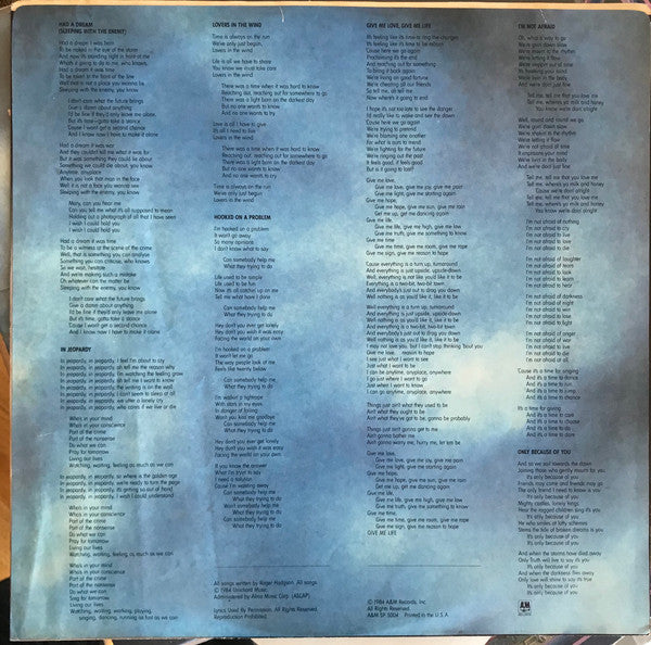 Roger Hodgson : In The Eye Of The Storm (LP, Album)