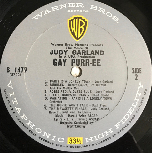 Judy Garland : The Voice Of Judy Garland In A UPA Production Gay Purr-ee (LP, Mono)