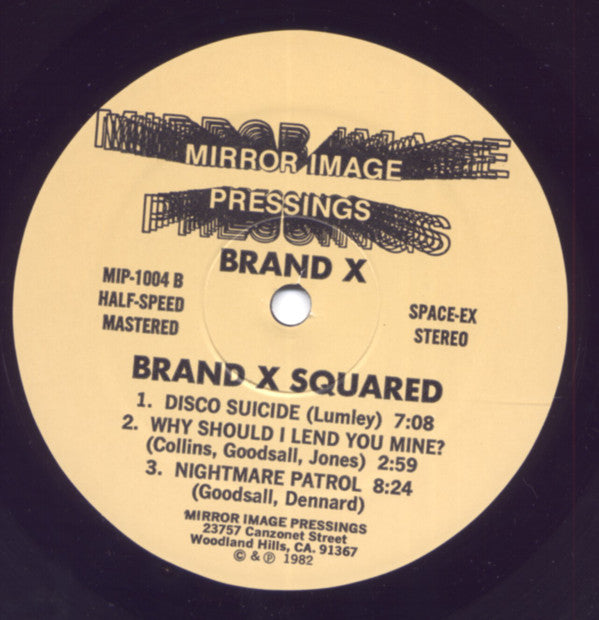Brand X (3) : Brand X Squared (LP, Quad, Unofficial, Hal)