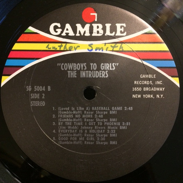 The Intruders : Cowboys To Girls (LP, Album)