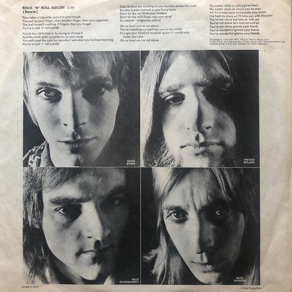 David Bowie : The Rise And Fall Of Ziggy Stardust And The Spiders From Mars (LP, Album)