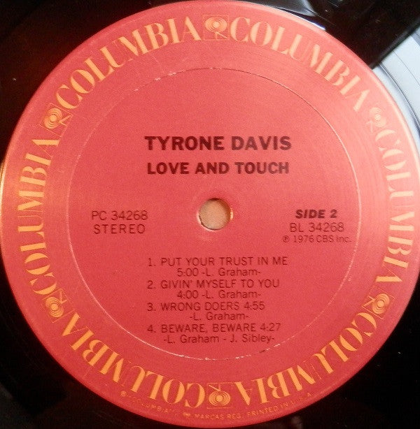 Tyrone Davis : Love And Touch (LP)
