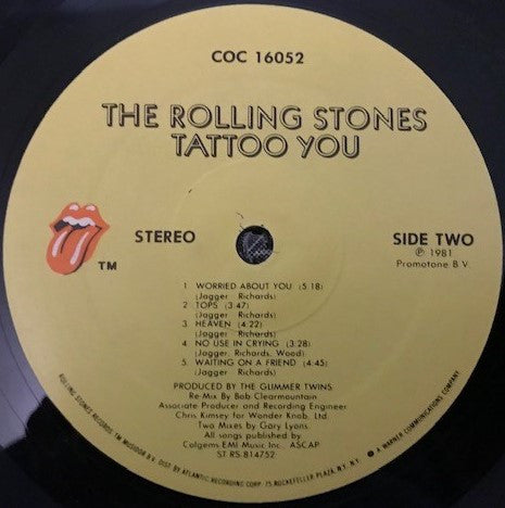 The Rolling Stones : Tattoo You (LP, Album, Eur)