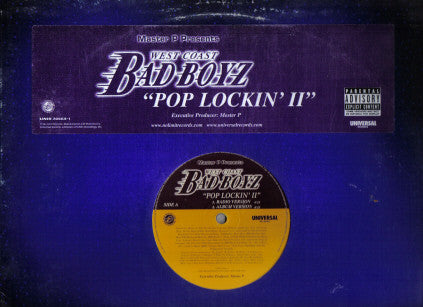 Master P Presents West Coast Bad Boyz : Pop Lockin' II (12", Promo)