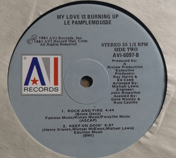 Le Pamplemousse : My Love Is Burning Up (LP, Album)