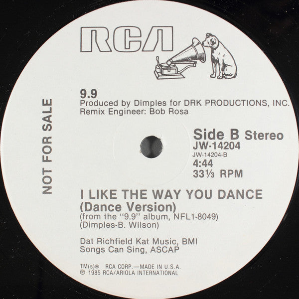 9.9 : I Like The Way You Dance (12", Promo)