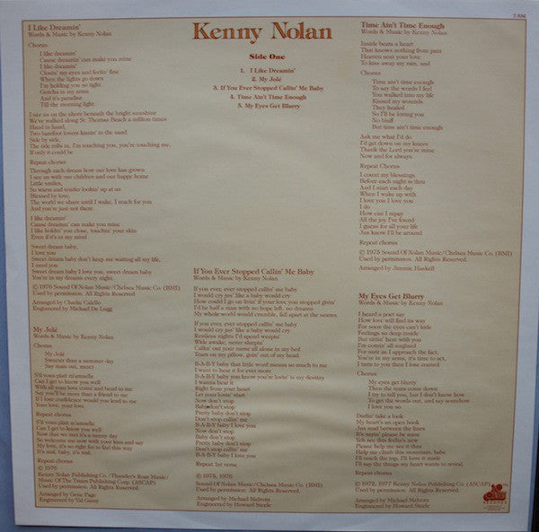 Kenny Nolan : Kenny Nolan (LP, Album, Pit)