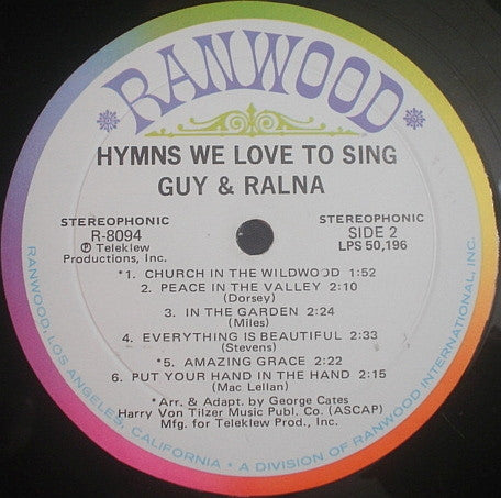 Guy & Ralna : Hymns We Love To Sing (LP, Album)