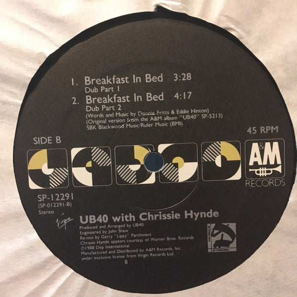UB40, Chrissie Hynde : Breakfast In Bed (12")