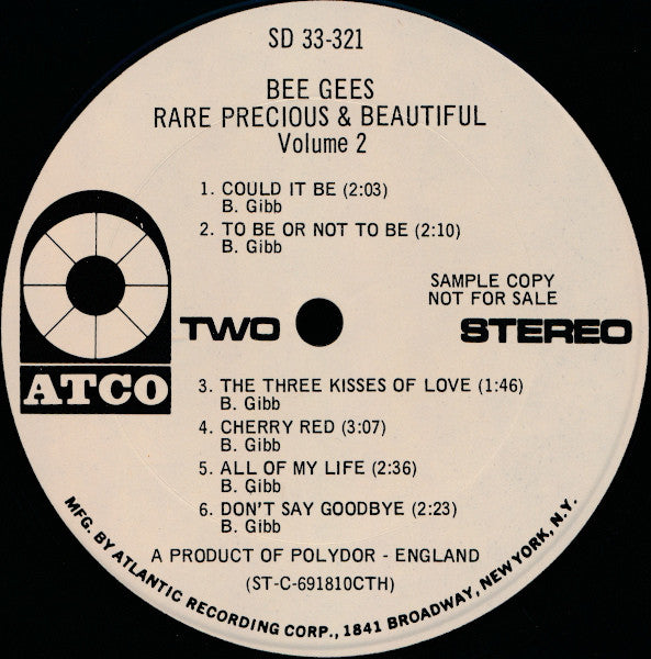Bee Gees : Rare, Precious & Beautiful Vol. 2 (LP, Comp, Promo, CTH)