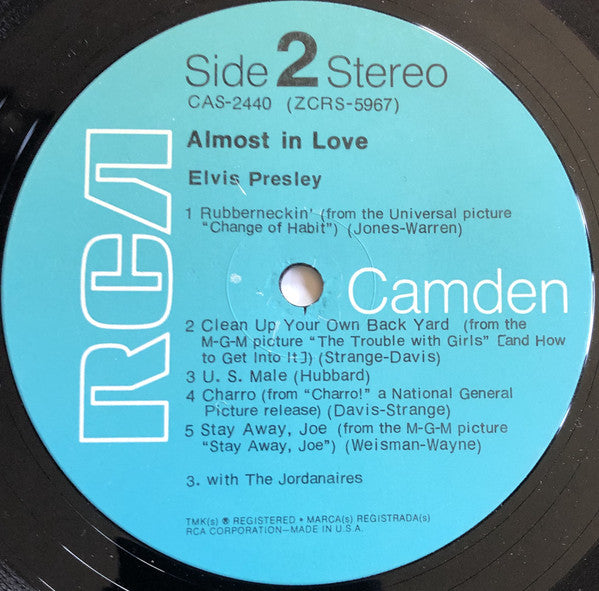 Elvis Presley : Almost In Love (LP, Comp, Ind)