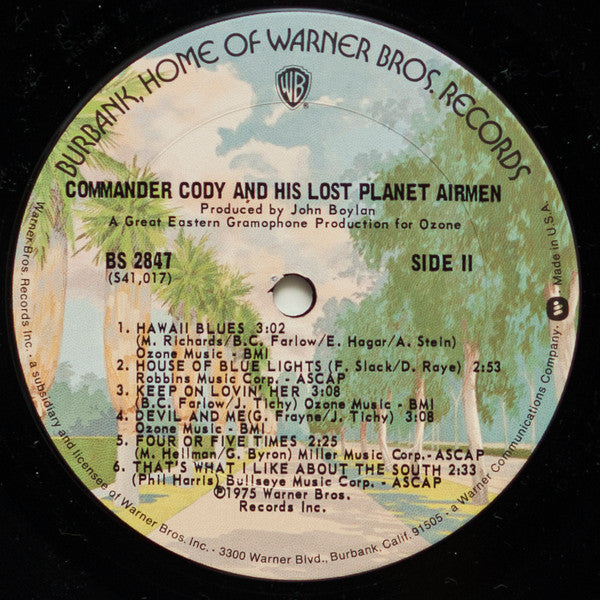 Commander Cody And His Lost Planet Airmen : Commander Cody And His Lost Planet Airmen (LP, Album, Ter)