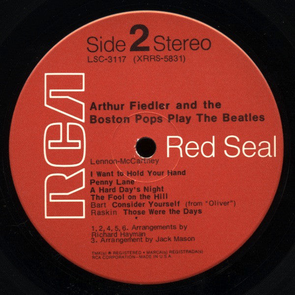 Arthur Fiedler And The Boston Pops* : Play The Beatles (LP, Album)