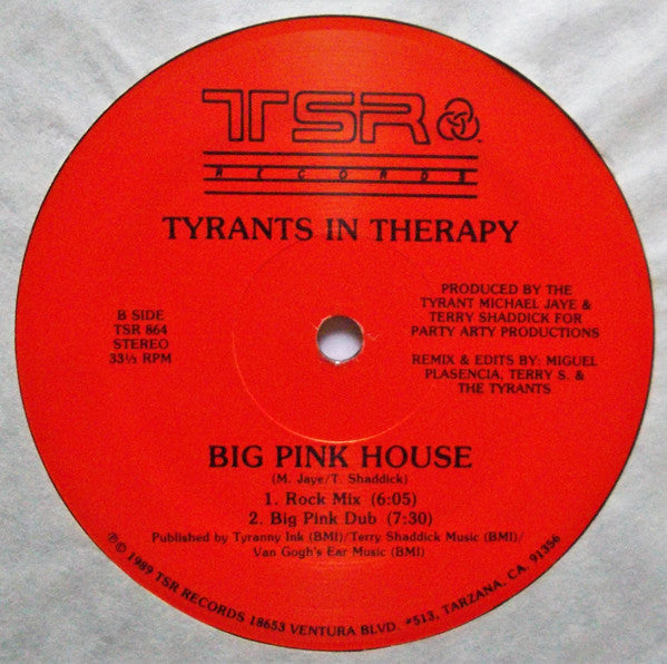 Tyrants In Therapy : Big Pink House (12")