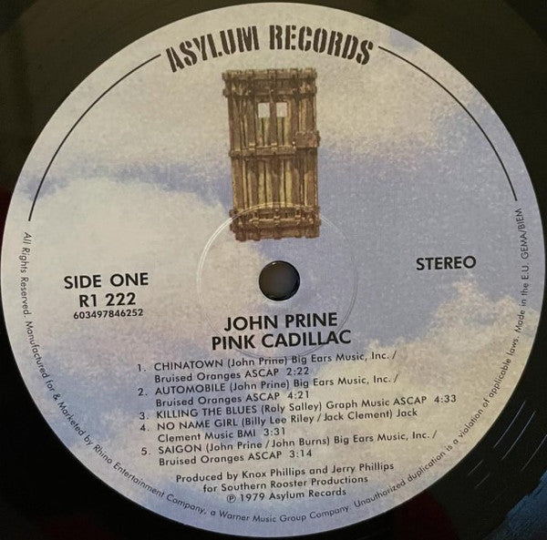 John Prine : Pink Cadillac (LP, Album, RE, 180)