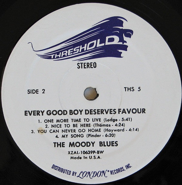 The Moody Blues : Every Good Boy Deserves Favour (LP, Album, BW )