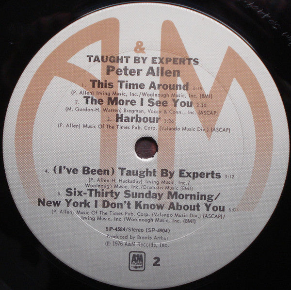 Peter Allen : Taught By Experts (LP, Album, Pit)