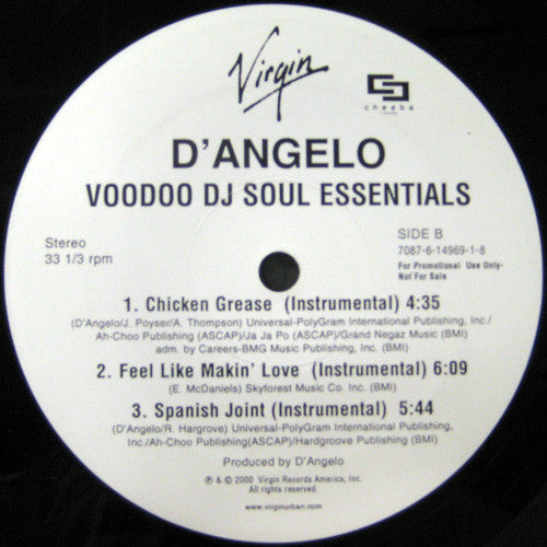 D'Angelo : Voodoo DJ Soul Essentials (12", Ltd, Promo)
