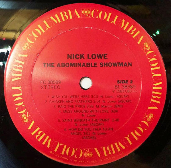 Nick Lowe : The Abominable Showman (LP, Album, Car)