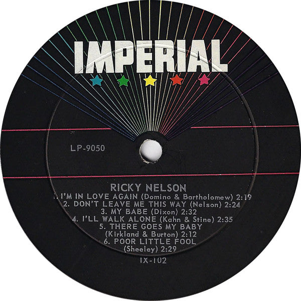 Ricky Nelson (2) : Ricky Nelson (LP, Album, Mono)