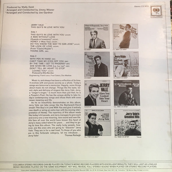 Jerry Vale : This Guy's In Love With You (LP, Album)