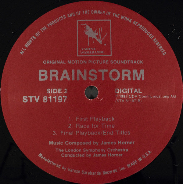 James Horner : Brainstorm (Original Motion Picture Score) (LP, Album)