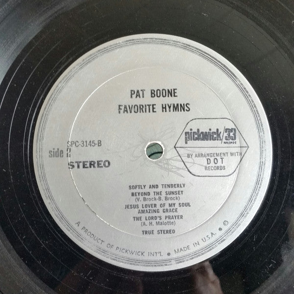 Pat Boone : The Favorite Hymns Of Pat Boone (LP, Comp, RE)