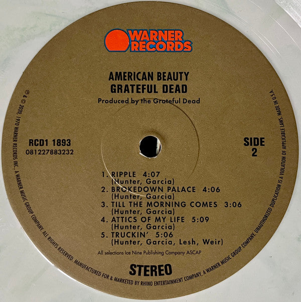 The Grateful Dead : American Beauty (LP, Album, RE, RM, RP, Whi)