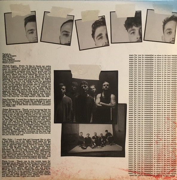 Varials : Scars For You To Remember (LP, Album, S/Edition, Cle)
