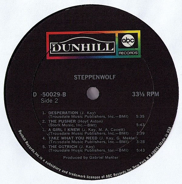 Steppenwolf : Steppenwolf (LP, Album, Mono)