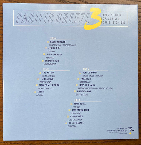Various : Pacific Breeze 3: Japanese City Pop, AOR And Boogie 1975-1987 (2xLP, Comp, Ltd, RM, S/Edition, Gre)