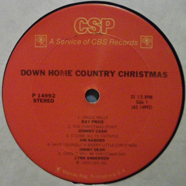 Various : A Down-Home Country Christmas (LP, Comp)