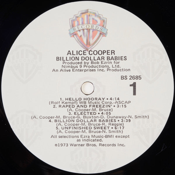 Alice Cooper : Billion Dollar Babies (LP, Album, Club, RE, Car)