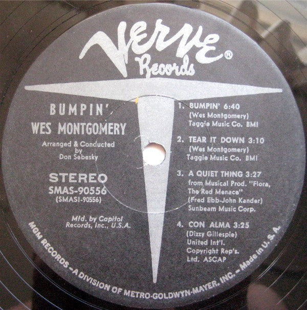Wes Montgomery : Bumpin' (LP, Album, Club)