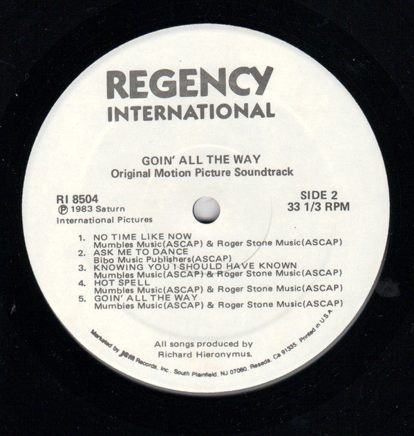 Various : Goin' All The Way (Original Motion Picture Soundtrack) (LP, Album)