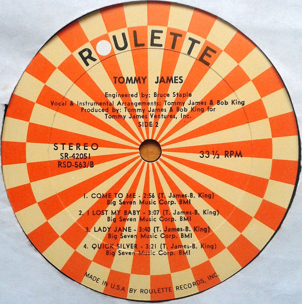 Tommy James : Tommy James (LP, Album, Abb)