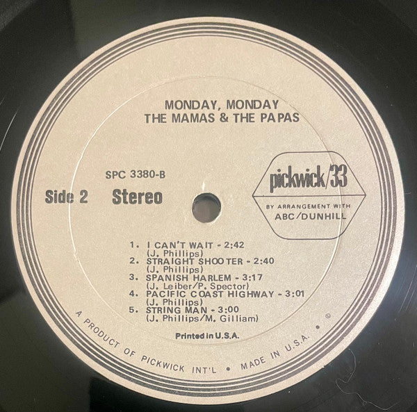 The Mamas & The Papas : Monday, Monday (LP, Comp)
