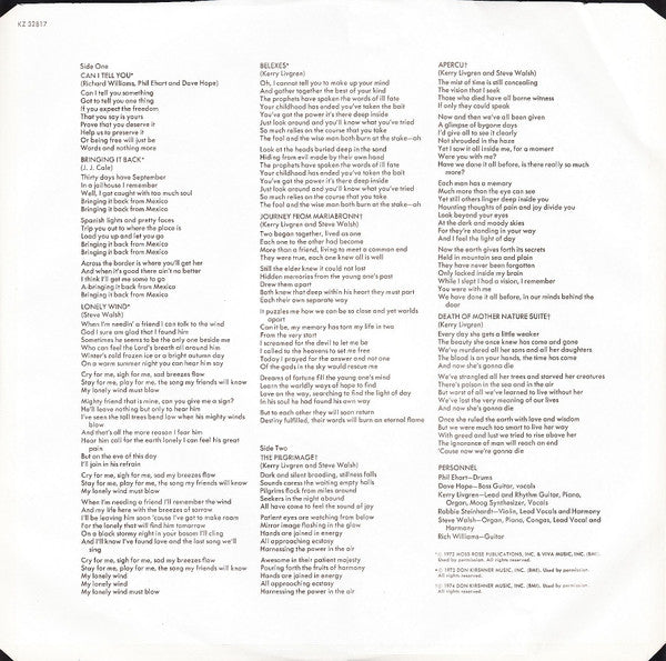 Kansas (2) : Kansas (LP, Album, Pit)
