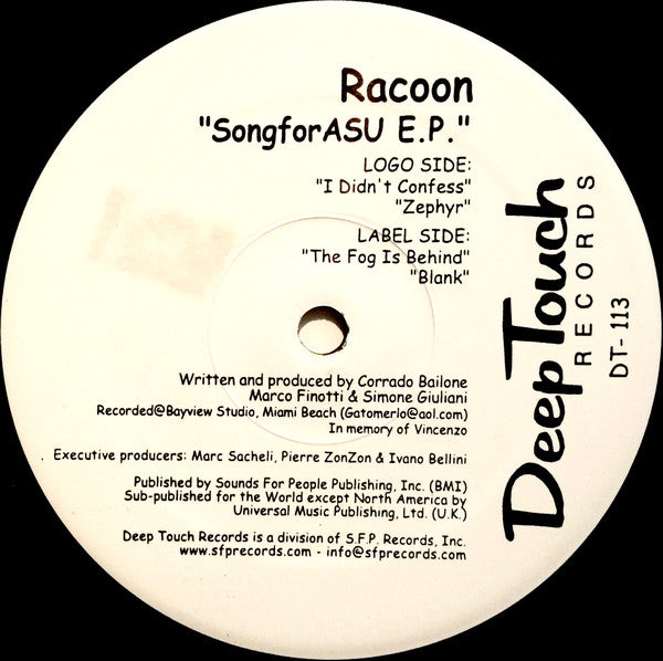 Racoon (5) : SongforASU E.P. (12", EP)