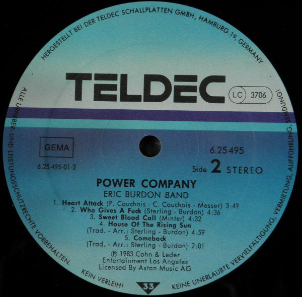 Eric Burdon Band : Power Company (LP, Album)