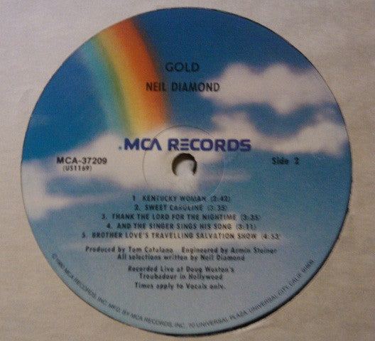 Neil Diamond : Gold (LP, Album, RE)
